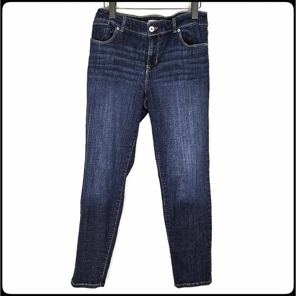 CHICO'S Platinum Denim Ultimate Fit Deep Wash Straight Leg Jeans Size: 1.5 (10) - Picture 1 of 6